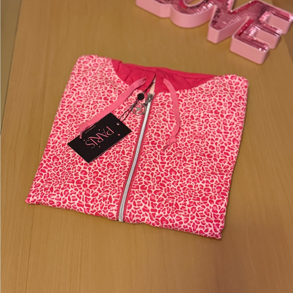 Paris Hilton Pink Patterned Sweater